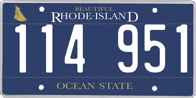 RI license plate 114951