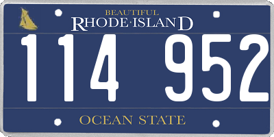 RI license plate 114952