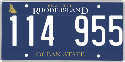 RI license plate 114955