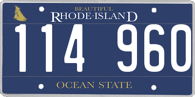RI license plate 114960