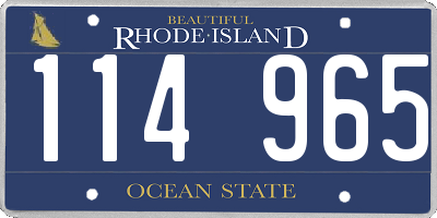 RI license plate 114965