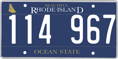 RI license plate 114967