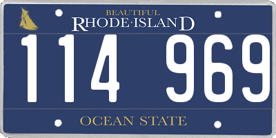 RI license plate 114969