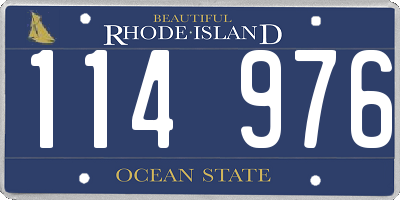 RI license plate 114976