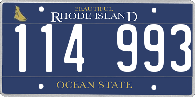 RI license plate 114993