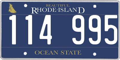 RI license plate 114995