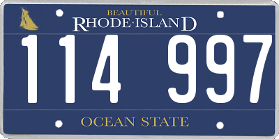 RI license plate 114997