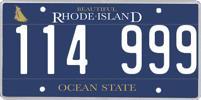 RI license plate 114999