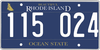 RI license plate 115024