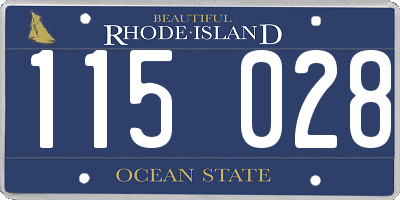 RI license plate 115028