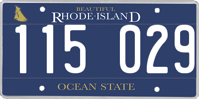 RI license plate 115029