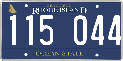 RI license plate 115044