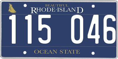 RI license plate 115046