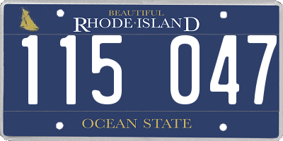 RI license plate 115047