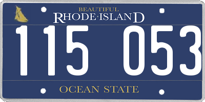 RI license plate 115053
