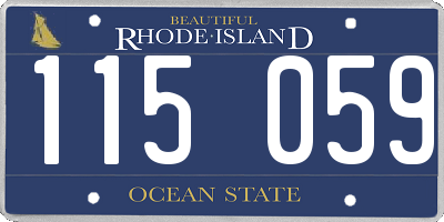 RI license plate 115059