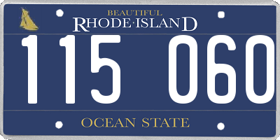 RI license plate 115060