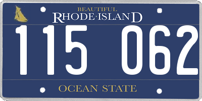 RI license plate 115062