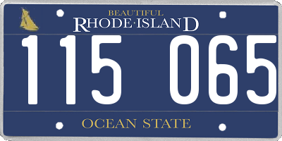 RI license plate 115065