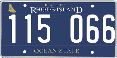 RI license plate 115066