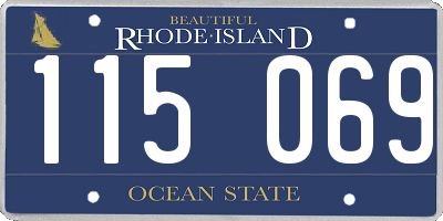 RI license plate 115069