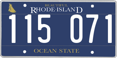 RI license plate 115071