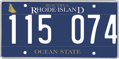 RI license plate 115074