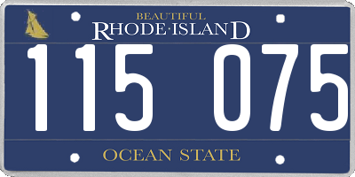 RI license plate 115075