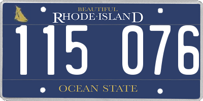 RI license plate 115076