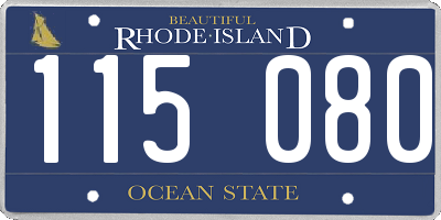 RI license plate 115080
