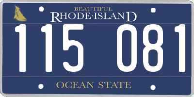 RI license plate 115081
