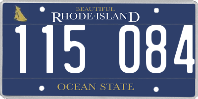 RI license plate 115084