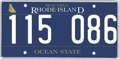 RI license plate 115086