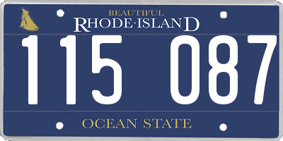 RI license plate 115087