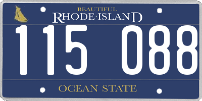 RI license plate 115088