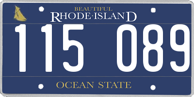 RI license plate 115089