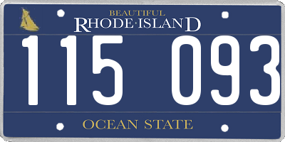 RI license plate 115093