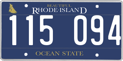 RI license plate 115094