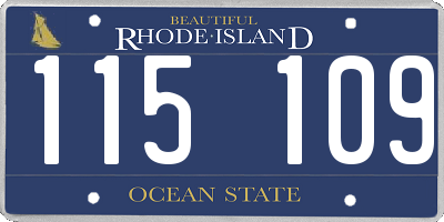 RI license plate 115109