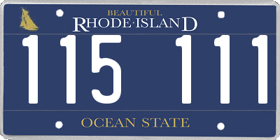 RI license plate 115111