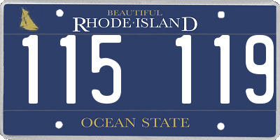 RI license plate 115119