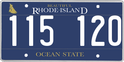 RI license plate 115120