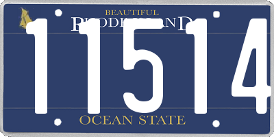 RI license plate 11514