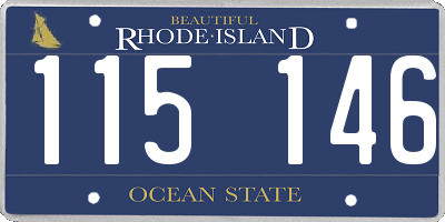 RI license plate 115146