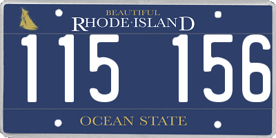 RI license plate 115156