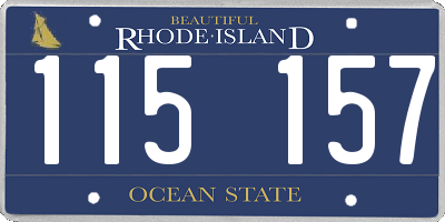 RI license plate 115157