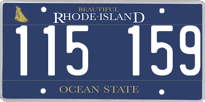 RI license plate 115159