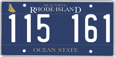 RI license plate 115161