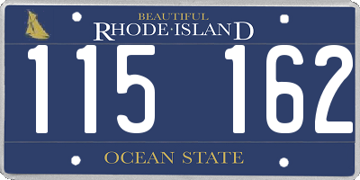 RI license plate 115162