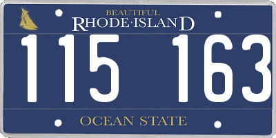 RI license plate 115163